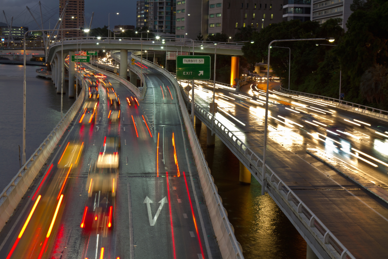 Brisbane's South East Freeway at night